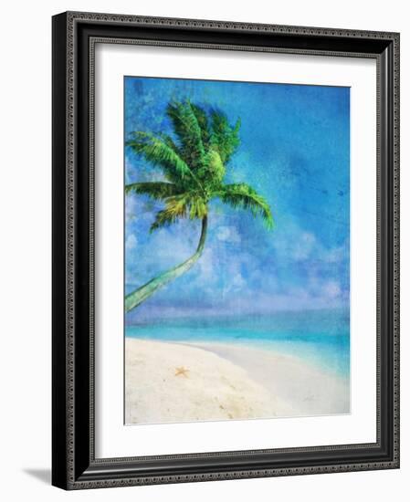 Palm Beach and Starfish-Ken Roko-Framed Art Print