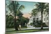 Palm Beach, Florida - Royal Poinciana Entrance and Grounds View-Lantern Press-Mounted Art Print