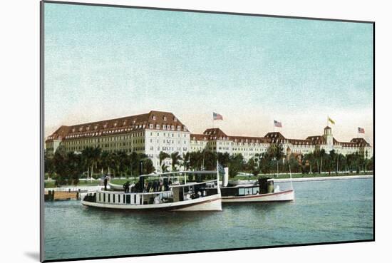 Palm Beach, Florida - Royal Poinciana Hotel View from Water-Lantern Press-Mounted Art Print