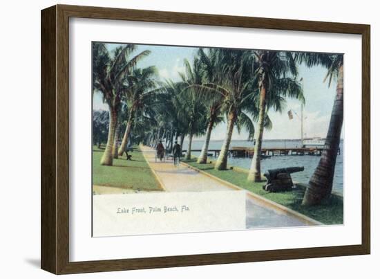 Palm Beach, Florida - View of the Lake Front-Lantern Press-Framed Art Print