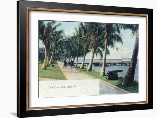 Palm Beach, Florida - View of the Lake Front-Lantern Press-Framed Art Print