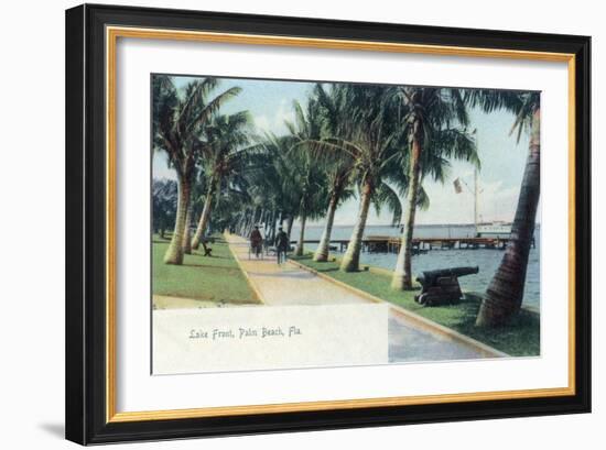 Palm Beach, Florida - View of the Lake Front-Lantern Press-Framed Art Print