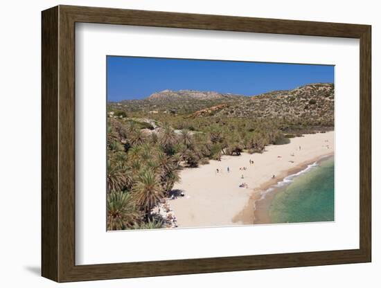 Palm beach of Vai, Lasithi, Crete, Greek Islands, Greece, Europe-Markus Lange-Framed Photographic Print