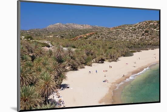 Palm beach of Vai, Lasithi, Crete, Greek Islands, Greece, Europe-Markus Lange-Mounted Photographic Print