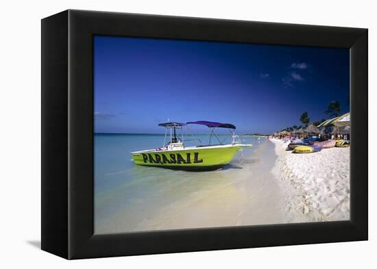 Palm Beach View, Aruba-George Oze-Framed Premier Image Canvas