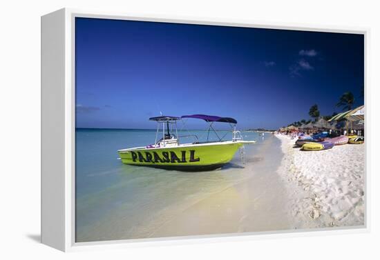Palm Beach View, Aruba-George Oze-Framed Premier Image Canvas