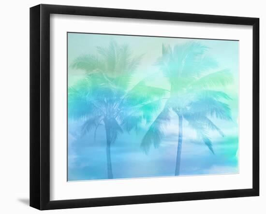 Palm Breeze Blue I-Mia Jensen-Framed Art Print