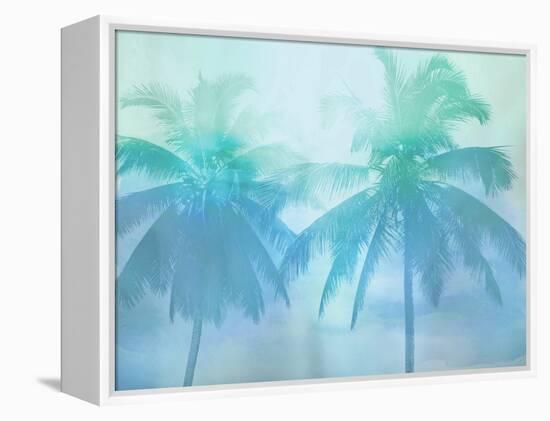 Palm Breeze Blue II-Mia Jensen-Framed Stretched Canvas