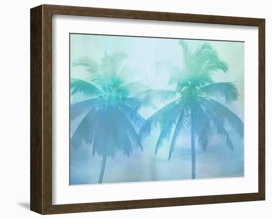 Palm Breeze Blue II-Mia Jensen-Framed Art Print