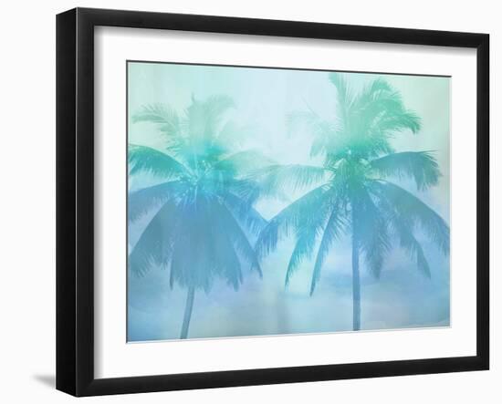 Palm Breeze Blue II-Mia Jensen-Framed Art Print