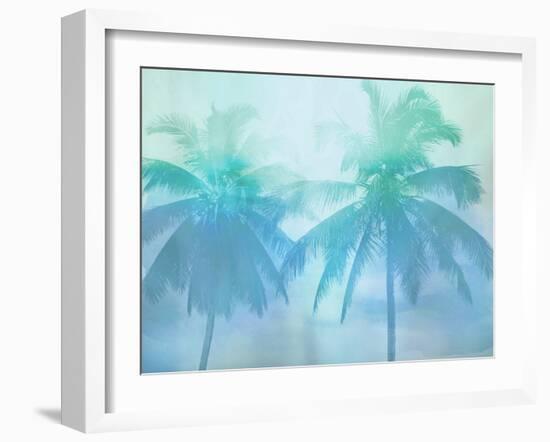 Palm Breeze Blue II-Mia Jensen-Framed Art Print