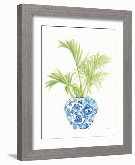 Palm Chinoiserie White II-Danhui Nai-Framed Art Print
