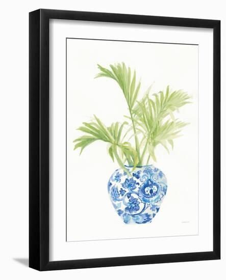 Palm Chinoiserie White II-Danhui Nai-Framed Art Print