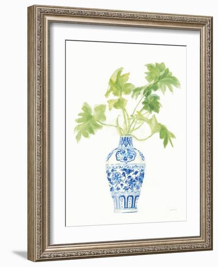 Palm Chinoiserie White III-Danhui Nai-Framed Art Print