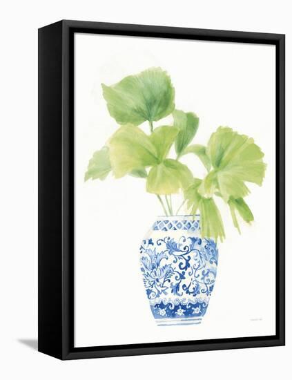 Palm Chinoiserie White IV-Danhui Nai-Framed Stretched Canvas