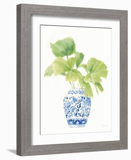 Palm Chinoiserie White IV-Danhui Nai-Framed Art Print