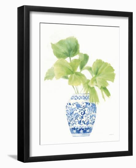 Palm Chinoiserie White IV-Danhui Nai-Framed Art Print
