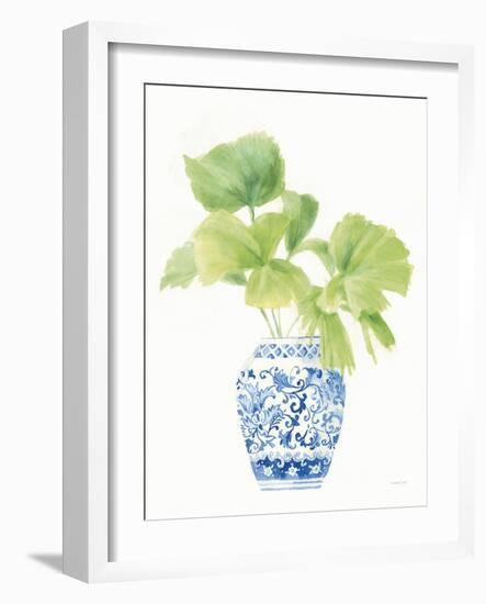 Palm Chinoiserie White IV-Danhui Nai-Framed Art Print