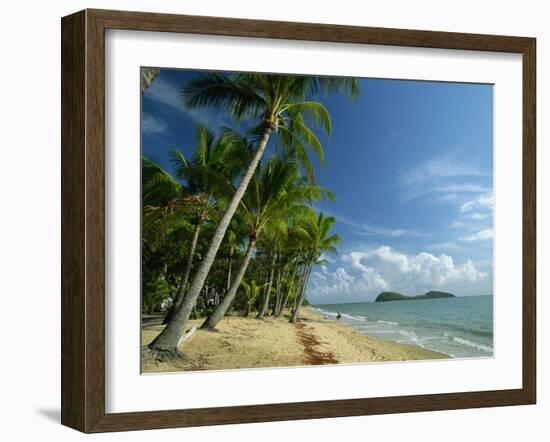 Palm Cove with Double Island Beyond, North of Cairns, Queensland, Australia, Pacific-Robert Francis-Framed Photographic Print