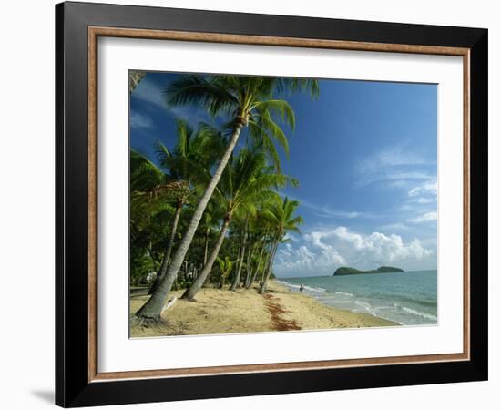 Palm Cove with Double Island Beyond, North of Cairns, Queensland, Australia, Pacific-Robert Francis-Framed Photographic Print