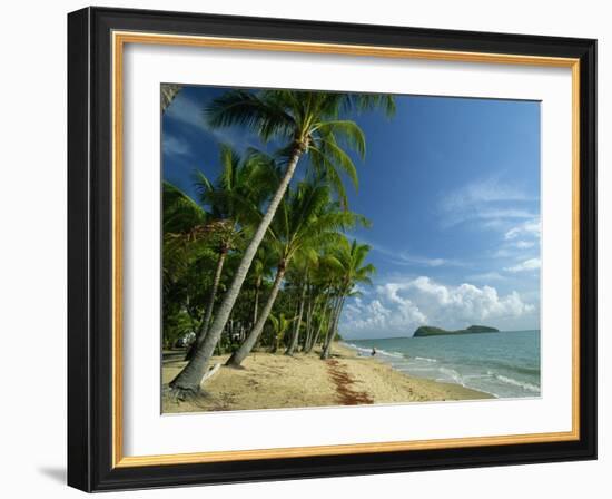 Palm Cove with Double Island Beyond, North of Cairns, Queensland, Australia, Pacific-Robert Francis-Framed Photographic Print