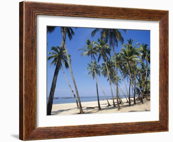 Palm Fringed Beach, Goa, India-Michelle Garrett-Framed Photographic Print