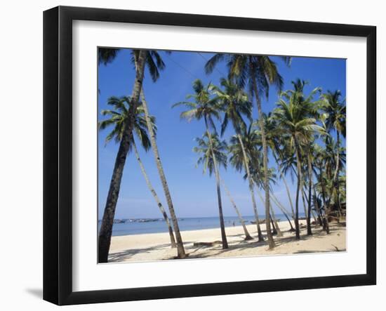 Palm Fringed Beach, Goa, India-Michelle Garrett-Framed Photographic Print