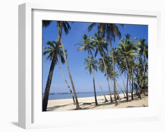 Palm Fringed Beach, Goa, India-Michelle Garrett-Framed Photographic Print