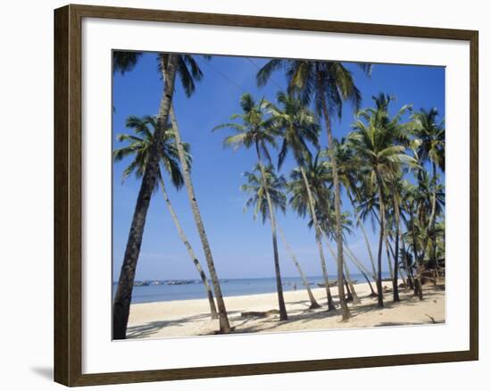 Palm Fringed Beach, Goa, India-Michelle Garrett-Framed Photographic Print