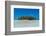 Palm fringed motu in the Blue Lagoon, Rangiroa atoll, Tuamotus, French Polynesia-Michael Runkel-Framed Photographic Print