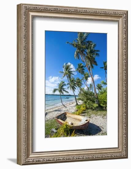 Palm Fringed White Sand Beach on an Islet of Vava'U, Tonga, South Pacific-Michael Runkel-Framed Photographic Print