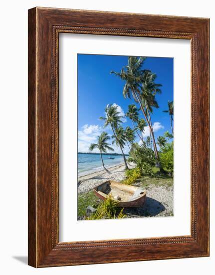 Palm Fringed White Sand Beach on an Islet of Vava'U, Tonga, South Pacific-Michael Runkel-Framed Photographic Print