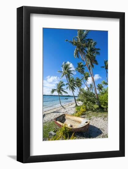 Palm Fringed White Sand Beach on an Islet of Vava'U, Tonga, South Pacific-Michael Runkel-Framed Photographic Print