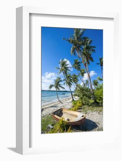 Palm Fringed White Sand Beach on an Islet of Vava'U, Tonga, South Pacific-Michael Runkel-Framed Photographic Print