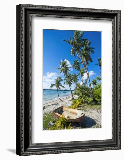 Palm Fringed White Sand Beach on an Islet of Vava'U, Tonga, South Pacific-Michael Runkel-Framed Photographic Print