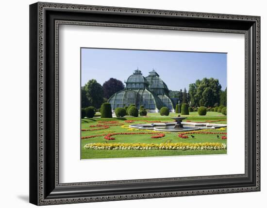 Palm House in the palace garden of Schoenbrunn Palace, Vienna, Austria-null-Framed Premium Giclee Print