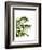 Palm Leaf 1, Green On White-Fab Funky-Framed Art Print