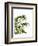 Palm Leaf 1, Green On White-Fab Funky-Framed Art Print