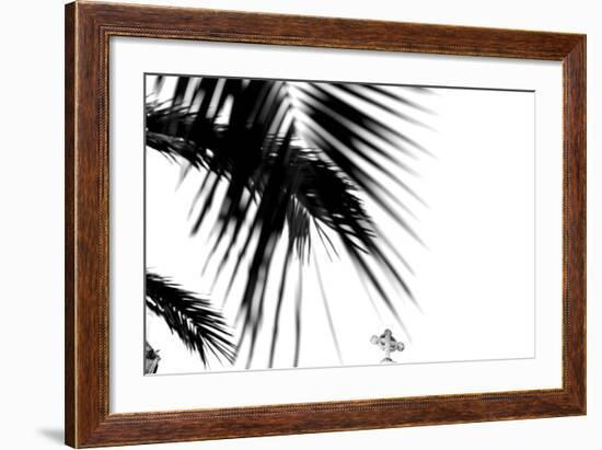 Palm Leaves, Cross, B/W-Nikky-Framed Photographic Print