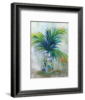 Palm Leaves I Red-Jeanette Vertentes-Framed Art Print