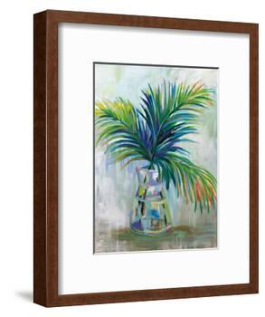 Palm Leaves I Red-Jeanette Vertentes-Framed Art Print