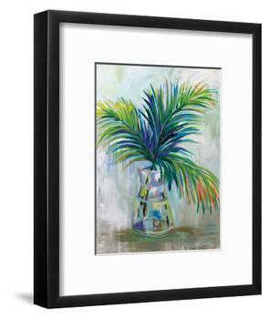 Palm Leaves I Red-Jeanette Vertentes-Framed Art Print