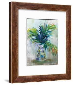 Palm Leaves I Red-Jeanette Vertentes-Framed Art Print