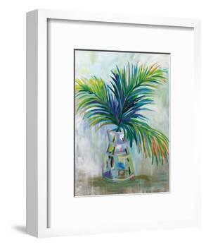 Palm Leaves I Red-Jeanette Vertentes-Framed Art Print