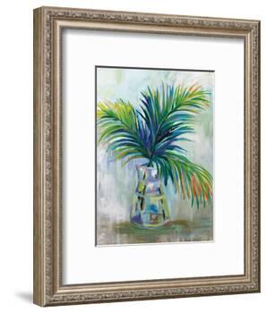 Palm Leaves I Red-Jeanette Vertentes-Framed Art Print