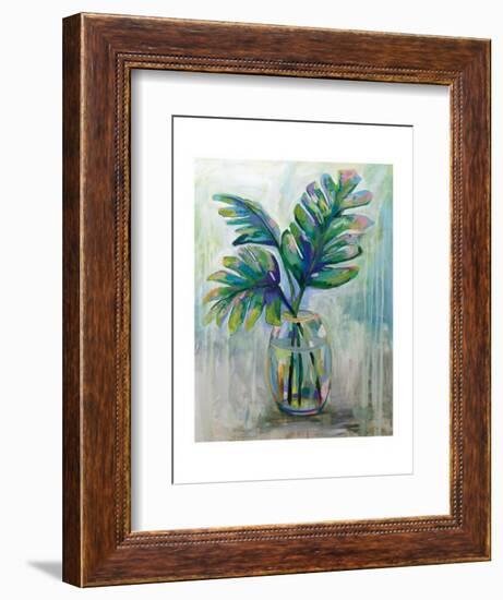 Palm Leaves II-Jeanette Vertentes-Framed Art Print
