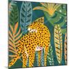 Palm Leopard 1-Kimberly Allen-Mounted Art Print