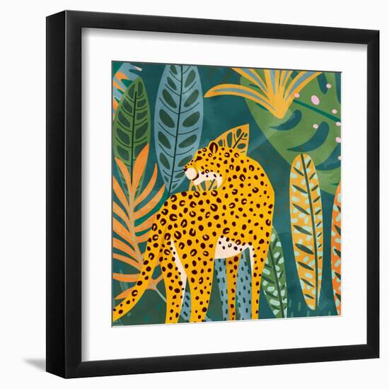 Palm Leopard 1-Kimberly Allen-Framed Art Print