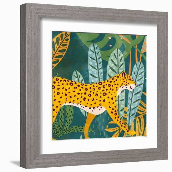 Palm Leopard 2-Kimberly Allen-Framed Art Print