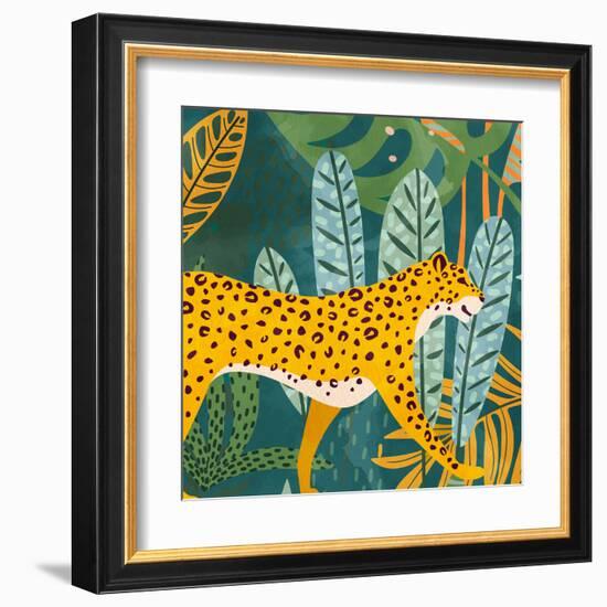 Palm Leopard 2-Kimberly Allen-Framed Art Print